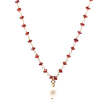 Garnet & Pearl Necklace