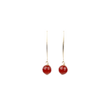 Red Carnelian Dangle Earrings