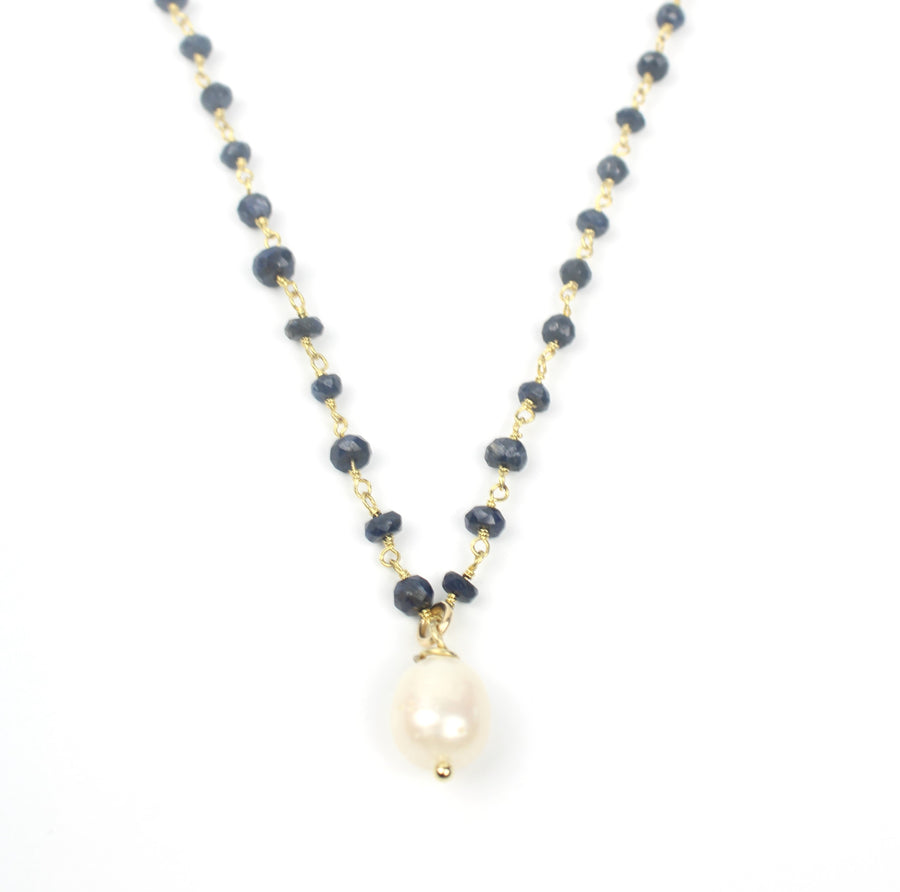 Sapphire & Pearl Necklace