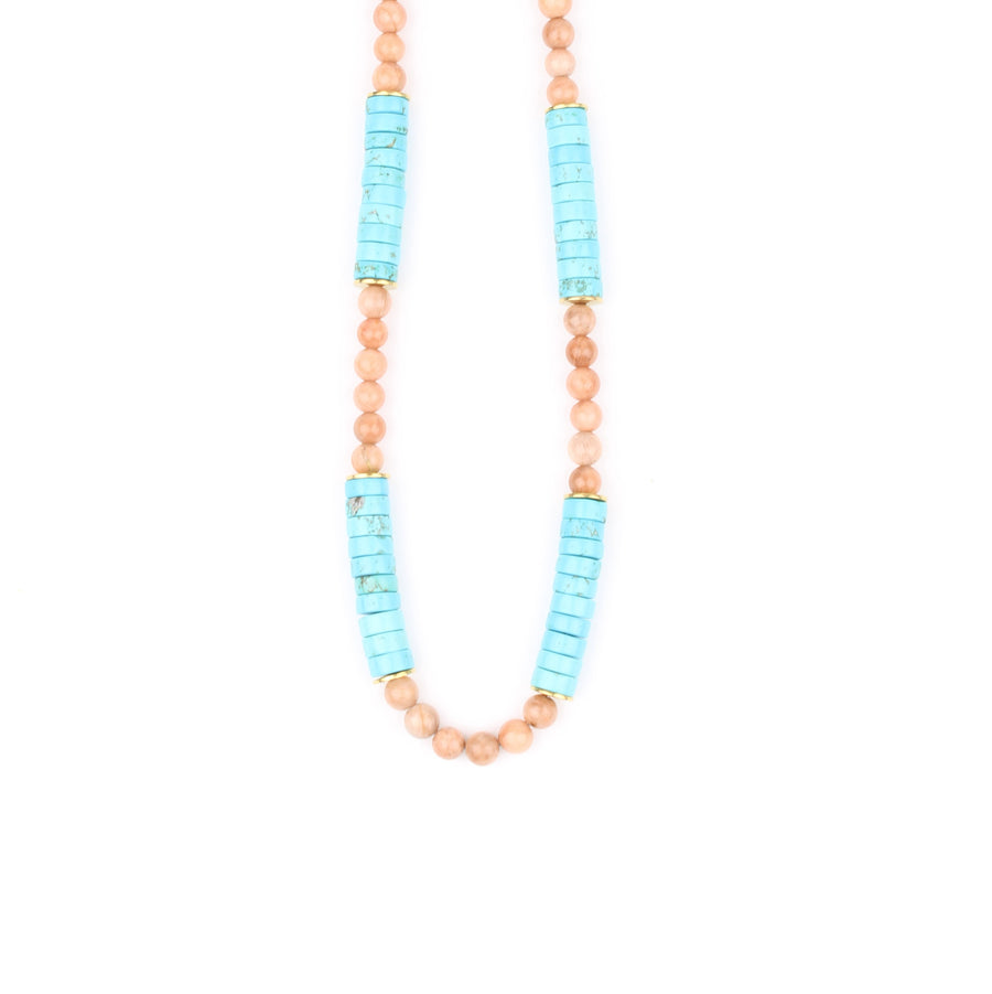 Sunstone Turquoise Long Necklace