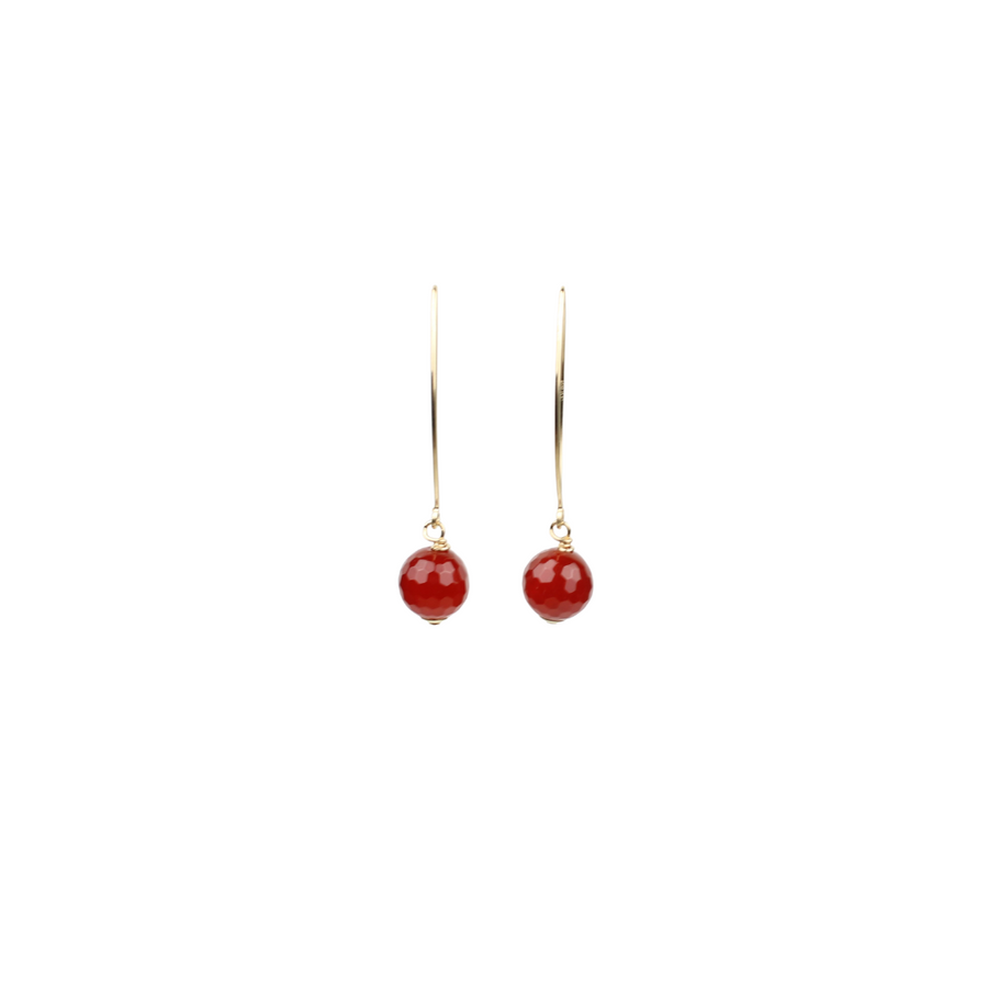 Red Carnelian Dangle Earrings