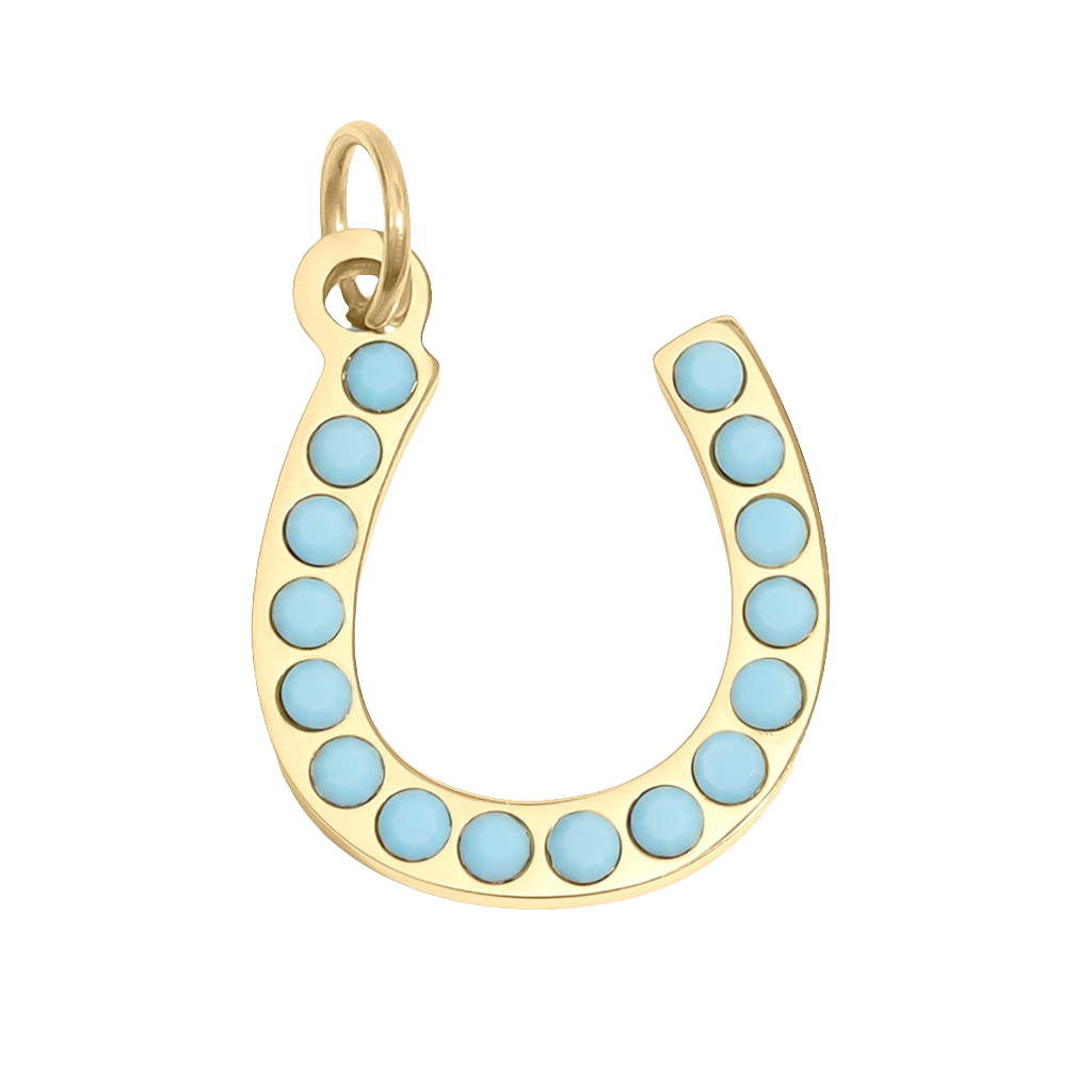 Turquoise Horse Shore Charm