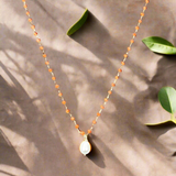 Carnelian & Pearl Necklace