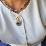 Abalone Heart Charm