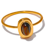 Dainty Tiger Eye Ring