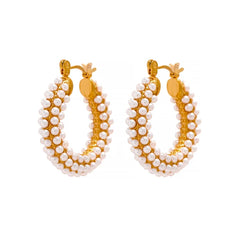 women earrings  wear it all the time unique jewelry unique travel jewelry  wear it all the time  Water Resistant  versatility  versatile  versatil  unique travel jewelry  unique jewelry  unique  Twisted Huggie Earrings  trendy earrings  stainless steel  quality  perfect for any occasion  organic  natural  gold semi  modern fine jewelry  Light-weight  hoops earrings  hoop pearl earrings  Hipoallergenic  high quality and durable  gold  dainty earrings  18k gold plated